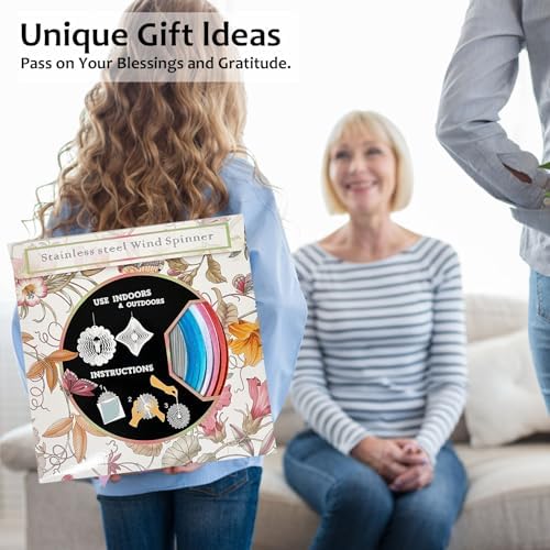 Aoedelyart Wind Spinner Creates a Fluttering Butterfly 3D Animations Effect,Wind Spinners Ouddoor Butterfly Gift for Women/Grandma/Mom/Wife,12inch Mandala Wind Spinner Hanging Garden Yard Art Decor - Image 4
