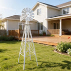Outvita 8FT Metal Ornamental Windmill with Weather Vane - Image 4