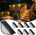 BKBB PPBB Solar Step Lights for Outside, Solar Stair Lights Outdoor Waterproof, Deck Step Lights for Fence, Patio, Yard, Porch, Front Door, Sidewalk, Garden, Patio Decor (8, Warm White) by Unknown