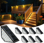 BKBB PPBB Solar Step Lights for Outside, Solar Stair Lights Outdoor Waterproof, Deck Step Lights for Fence, Patio, Yard, Porch, Front Door, Sidewalk, Garden, Patio Decor (8, Warm White) by Unknown