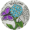 10018542 Welcome Butterfly Garden Stepping Stone, Multicolor by Summerfield+Terrace