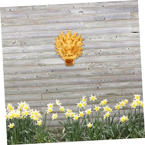 Dragon Head Fountain Wall Mounted Resin Decor for Garden Wall - Image 3