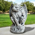 Winged Gargoyle Concrete Garden Outdoor Gothic Statue Handcrafted Decor Cement Dragon Sculpture Mythical Beast Figurine Lawn Patio Porch Entryway Halloween Fantasy Decor by OLOMA