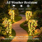 Solar Garden Lights Outdoor Waterproof, 4 Pack Solar Flower Lights Outdoor with Lifelike Morning Glory Flowers & 2 Lighting Modes, Decorative Solar Lights Outdoor for Yard Patio Lawn Decor, Gifts - Image 4