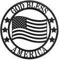 Custom Patriotic Metal Wall Sign Personalized Family Name Last Name Metal Sign American Flag Decor God Bless Personalized Signs Patriotic Home Gift by HZYCYYFC