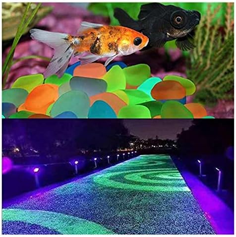 Glowing Stone Green Pebbles in The Dark, Luminous Rocks for Indoor and Outdoor Decoration, Garden Lawn Yard, Aquarium Walkway, Fish Tank Decoration (Size : 300PCS) - Image 4