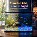 Glow in the Dark Rocks Outdoor, Night Guide Pebbles for Aquarium, Luminous Garden Stones for Landscape Decor, Yard, Walkway & Planter (1000, Yellow) - Image 2