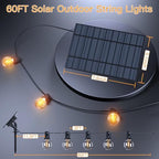 Ollny 2Packs 60FT 25 Bulbs Solar String Lights Waterproof with Remote - Image 6