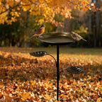 Metal Birdbath Outdoor Vintage Freestanding Bird Bath Bowl - Image 6