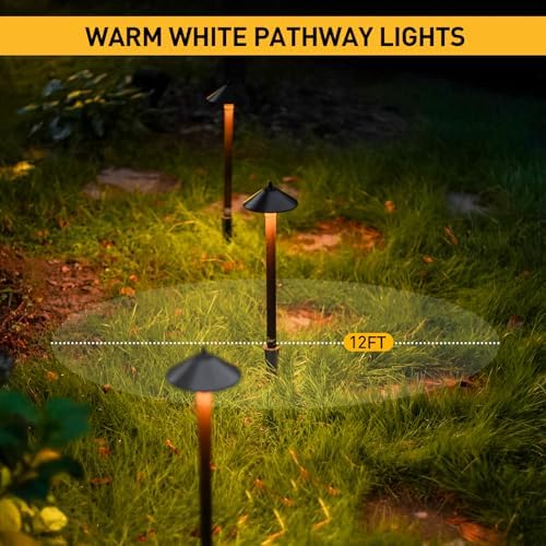 Malibu Low Voltage Pathway Lights, 10W Pro Style Halogen Landscape Lighting, 2Pack 2700K Warm White Path Light, 12V AC Bronze Outdoor Walkway Lights for Yard Garden 8308-9103 - Image 5