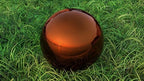 Lulu Decor, Dark Copper Stainless Steel Gazing Mirror Ball Size 12 with Stand - Image 4