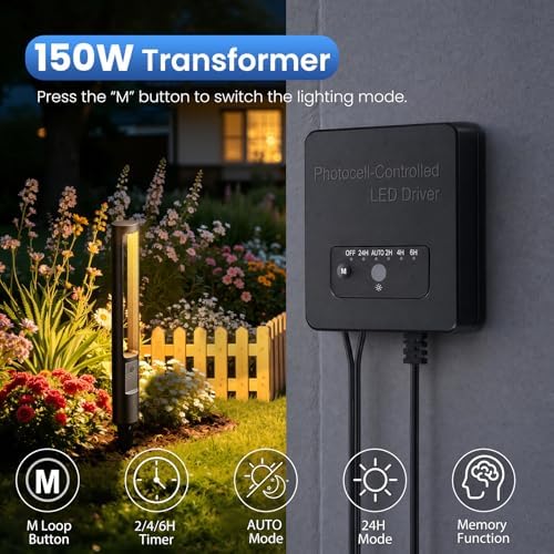 5W LED Low Voltage Landscape Pathway Lights Kit 2700K 500LM 12-Pack - Image 3