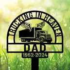 Custom Box Truck Grave Marker – Memorial Garden Stake with Angel Wings, Trucker Remembrance Gift, Loss of Loved One (Box Truck with Angel Wings) - Image 3