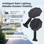 Luocute Solar Lights Outdoor, 3 Modes Motion Sensor Spotlights with 168 LED Beads 6500K for Yard Garden Driveway, Waterproofing Outdoor Lights Solar Powered for Patio Lawn Backyard - Image 3