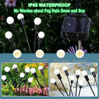 Kohlrabi Solar Garden Lights Outdoor, 10 Pack 80 LED Blue Firefly Lights Waterproof, Sway by Wind, Solar Wind Swaying Light for Yard Patio Backyard Garden Planter Flower Bed Pathway Decoration - Image 4