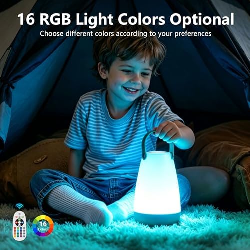 2-Pack Rechargeable Outdoor Table lamp with Handle,RGB and Remote - Image 5