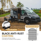 10 Panels Decorative Garden Fence with Lock, 48in (H) x 24ft (L) No Dig Dog Animal Barrier for Outdoor Yard, Rustproof Ground Stakes Metal Fencing for Yard, Patio, Flower Bed - Image 5