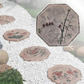 Kunovo Oriental Style Stepping Stone for Decor, Eco-Friendly Resinous Garden Step Stones, Octagonal Courtyard/Path/Lawn/Backyard Decorative Stone (Size : Bamboo), 58741 by Kunovo