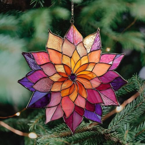 Boho Crescent Mushroom Butterfly Acrylic Suncatcher - Image 4