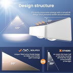 SOLPEX Solar Fence Lights Outdoor, 9 Fixed Colors ＆ Color Changing Fence Solar Lights Outdoor Waterproof IP65, LED Deck Lighting for Backyard Wall Step Patio Railing Pool Porch (8 Pack) - Image 5