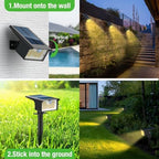 nipify 3 Pack 62 LED Solar Spot Lights Outdoor Motion Sensor with 3 Modes - Image 4