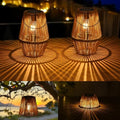 Uspring 2 Pack 3-in-1 Solar Lanterns Outdoor Waterproof Rattan Woven Hanging Solar Lights for Outside with Bright Lamp & LED Bead & 4 Handles, Garden Gifts Decor for Women Mom Patio Yard Porch by Uspring--Sweetlifefromhere