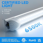 CNSUNWAY LED Shop Light 2FT, 22W 3300LM 6500K, V-Shape T8 LED Tube Lights - Image 6
