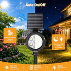 6Pack Solar Lights Outdoor IP65 Waterproof Landscape Spotlights 3000K - Image 3