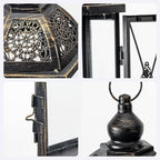 Large Lantern Decorative Outdoor & Indoor, Set of 2 (15’’&10’’) Metal Candle Lanterns Decor, Vintage Hanging Candle Holder for Front Porch Patio Wedding Farmhouse Home, Spring Decoration - Image 4
