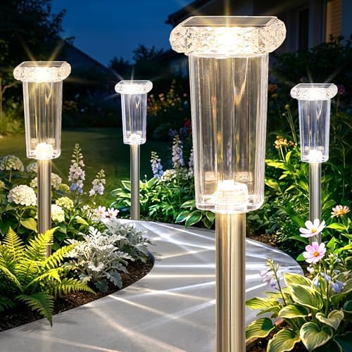10 Color Solar Lights Outdoor Waterproof LED Pathway Lights 8 Pack by Gorrzai