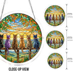 Acrylic Puzzles Suncatcher Window Hanging, 83 Pieces Color Cats Puzzle, Suncatcher for Doors Garden, Mother's Day Christmas Birthday Gifts for Women Men (L - 8.9 * 8.9 in) - Image 2