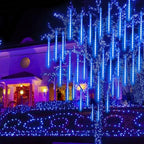Christmas Lights Outdoor 2 Pack 16 Tubes 384 LED Meteor Shower Lights Blue - Image 4