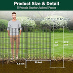 No Dig Dog Fence Outdoor for Yard, 40 in(H) X 11.8 ft(L) - Image 2