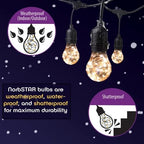 Norb NorbSTAR Star-Filled LED String Lights - Decorative LED 42 Foot Lights for Indoor & Outdoor, Warm White, Perfect for Weddings, Events, Patios, Bedrooms & Ambient Lighting, Energy-Efficient - Image 5