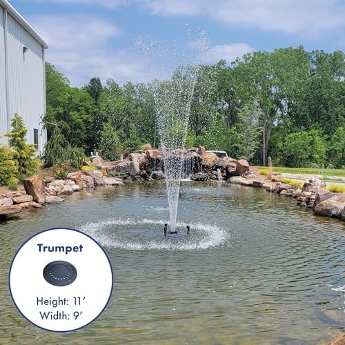 Half Off Ponds 1/2 HP 5000 GPH Floating Aerating Fountain Color 100 Ft Cord - Image 4