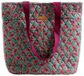 Maison d' Hermine Shopping Bags Cotton Quilted Tote Bag with Zipper Pockets by MaisondHermine
