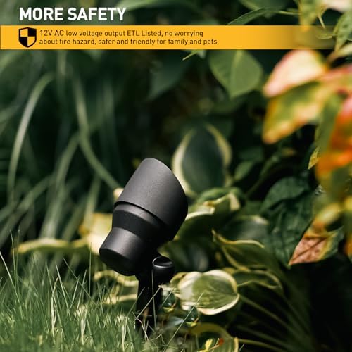 Malibu 20W Landscape Lighting Outdoor Landscape Spotlights Low Voltage 12V AC Warm White Lighting 145Lumen Waterproof for Driveway Yard Lawn Patio Walls Trees 8Pack 8301-9604 - Image 3