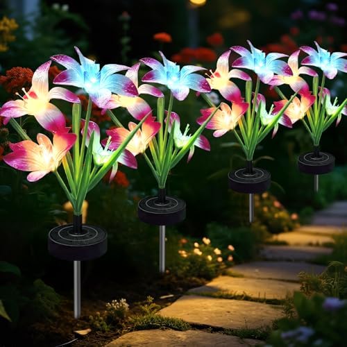 Solar Lights Outdoor, Dual Use Flower Lights with 40H Runtime by Unknown