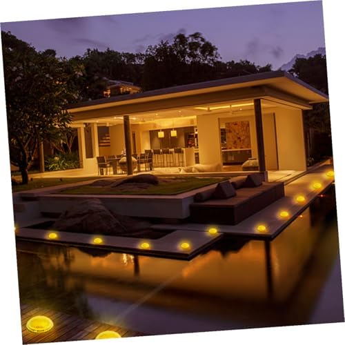 OSALADI 4 Pack LED Solar Ground Lamp for Outdoor Garden Path Lighting - Image 5