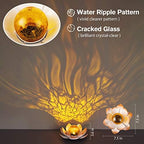 AIINY Garden Solar Lights Outdoor(2Pack), Amber Crackle Globe Glass Lotus Decoration, Waterproof Orange Metal LED Flower Lights for Patio,Lawn,Walkway,Tabletop,Ground, Garden Gifts for Women - Image 3