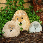 Family of Boulder Hedgehogs – Natural Granite Garden Animal Statues – Hand-Carved Stone Hedgehog Figurines – Set of 3 Eco-Friendly Wildlife Sculptures – Rustic Outdoor Décor (4", 6", 8") - Image 5