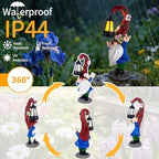 Garden Gnome Statue with Solar Lights Garden Sculptures Patio Outdoor Decor - Image 6
