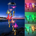Black Butterfly Bell Solar Wind Chimes - Outdoor Solar Lights for Garden Decor - Gifts for Mom by ShangTianFeng