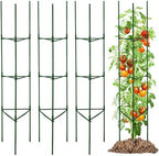 TCBWFY 4-Pack 63-Inch Adjustable Tomato Cages, Heavy-Duty Metal Plant Support Trellis for Garden and Pots, DIY Tomato Stakes, Height Adjustable 16 to 252 Inches by TCBWFY