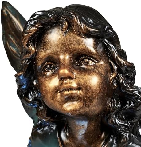 Fairy On The Rock Fountain with 2 White LEDs - Image 6