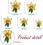 Daffodil March Birth Month Flower Acrylic Suncatcher Size 10 inches, Flower Sun Catchers for Window Hanging, Stained Glass Effect Garden Decor, Gift for Mother's Day, Mom, Grandma, Wife, Women - Image 3