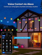 APPECK Smart Outdoor String Lights 50ft, RGBW Patio Light with 25 LED Bulbs - Image 3
