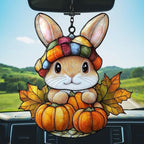 Cute Little Bunny Autumn Acrylic Suncatcher - Image 5