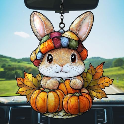 Cute Little Bunny Autumn Acrylic Suncatcher - Image 5