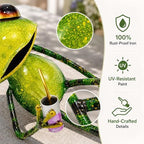 Metal Frog Garden Statues Outdoor Decor, Whimsical Yard Art Animal Figurines for Lawn Patio Porch and Pond, Cute Indoor Ornaments - Image 4